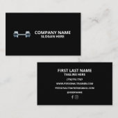 Minimalist Luxury Gym Trainer Coach Weight Fitness 名刺 (正面/裏面)