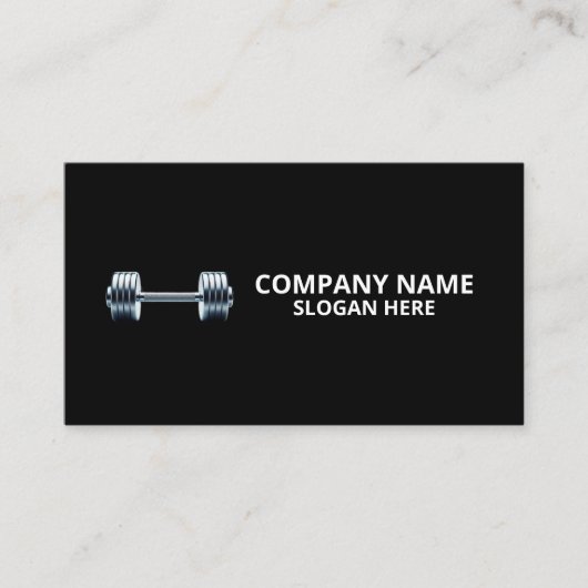 Minimalist Luxury Gym Trainer Coach Weight Fitness 名刺 (正面)