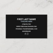 Minimalist Luxury Gym Trainer Coach Weight Fitness 名刺 (裏面)