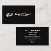 Minimalist Luxury Gym Trainer Coach Weight Fitness 名刺 (正面/裏面)