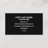 Minimalist Luxury Gym Trainer Coach Weight Fitness 名刺 (裏面)