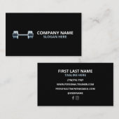 Minimalist Luxury Gym Trainer Coach Weight Fitness 名刺 (正面/裏面)