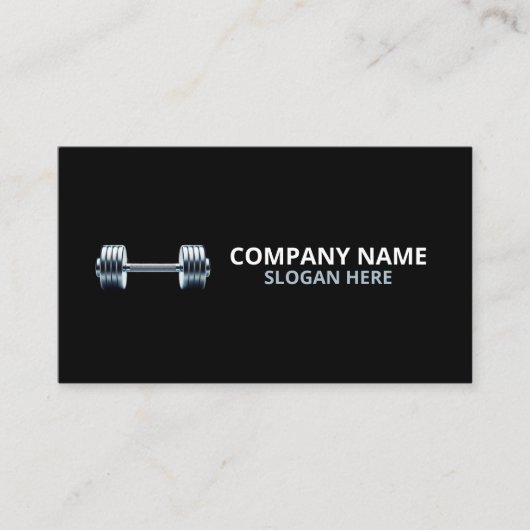 Minimalist Luxury Gym Trainer Coach Weight Fitness 名刺 (正面)