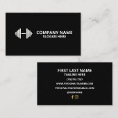 Minimalist Luxury Gym Trainer Coach Weight Fitness 名刺 (正面/裏面)