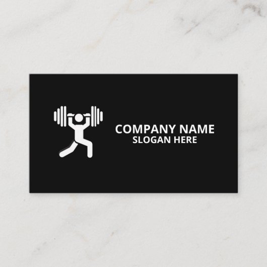 Minimalist Luxury Gym Trainer Coach Weight Fitness 名刺 (正面)