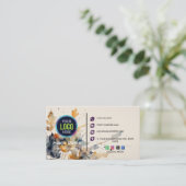 Minimalist Luxury Ivory Flower Boutique  名刺 (スタンド正面)