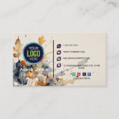 Minimalist Luxury Ivory Flower Boutique  名刺 (正面)