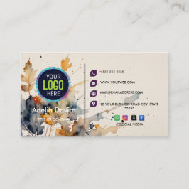 Minimalist Luxury Ivory Flower Boutique  名刺