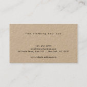 Minimalist Luxury Kraft Business Card 名刺 (裏面)