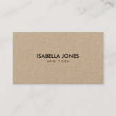 Minimalist Luxury Kraft Business Card 名刺 (正面)