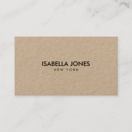 Minimalist Luxury Kraft Business Card 名刺