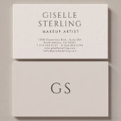 Minimalist Luxury Makeup Artist Neutral Modern 名刺