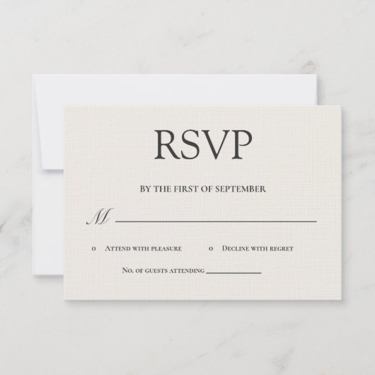 Minimalist Luxury RSVP Card (正面)