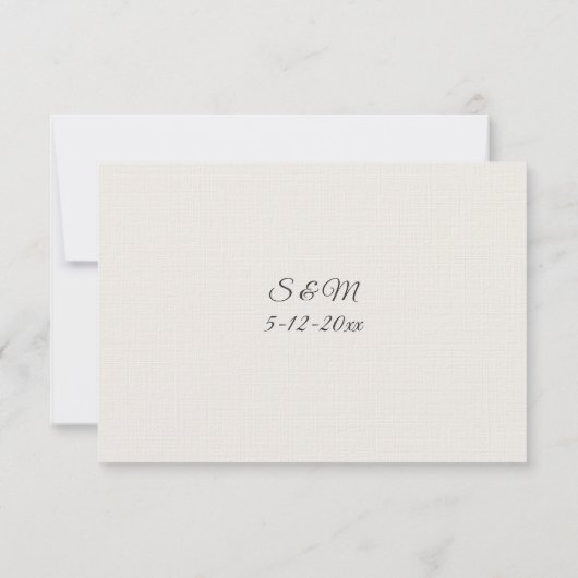 Minimalist Luxury RSVP Card (裏面)