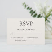 Minimalist Luxury RSVP Card (スタンド正面)