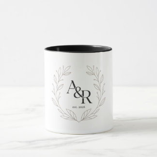 Minimalist Luxury Wedding Monogram Design マグカップ