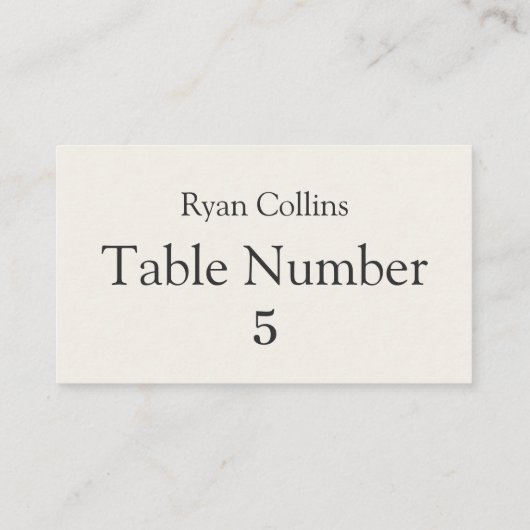 Minimalist Luxury Wedding Place Cards プレイスカード (裏面)