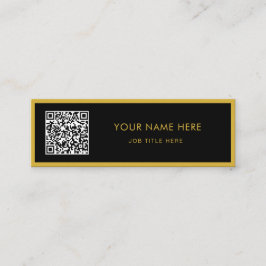 Minimalist M Gold Black Script QR White コーリングカード