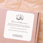 Minimalist Macaron Bakery Ingredient スクエアシール