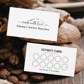 Minimalist Made with Love Bakery Rewards Loyalty 名刺