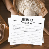 Minimalist Made With Love Recipe Card