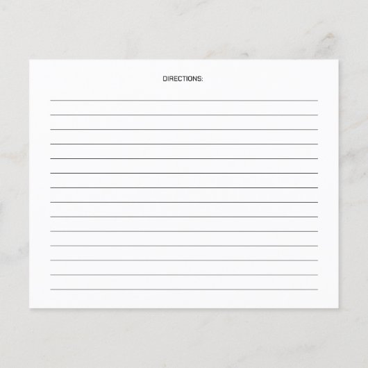 Minimalist Made With Love Recipe Card (裏面)