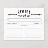 Minimalist Made With Love Recipe Card (正面)