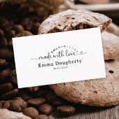 Minimalist Made with Love Typography Bakery 名刺