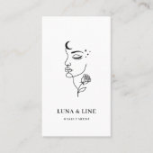 Minimalist Makeup Artist Card with QR Code 名刺 (正面)