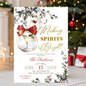 Minimalist Making Spirits Bright Cocktail Party 招待状
