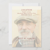 Minimalist Male Family Photo 70th Birthday  招待状 (裏面)