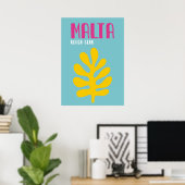 Minimalist Malta Coastal Decor ポスター (ホームオフィス)