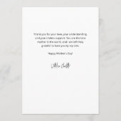 Minimalist Mama Calligraphy Happy Mother's Photo カード (裏面)