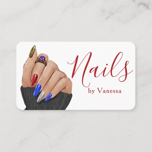 Minimalist Manicurist Nail Technician Branding 名刺 (正面)