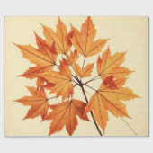 Minimalist Maple Leaves Art – Botanical Print ラッピングペーパー (フラット)