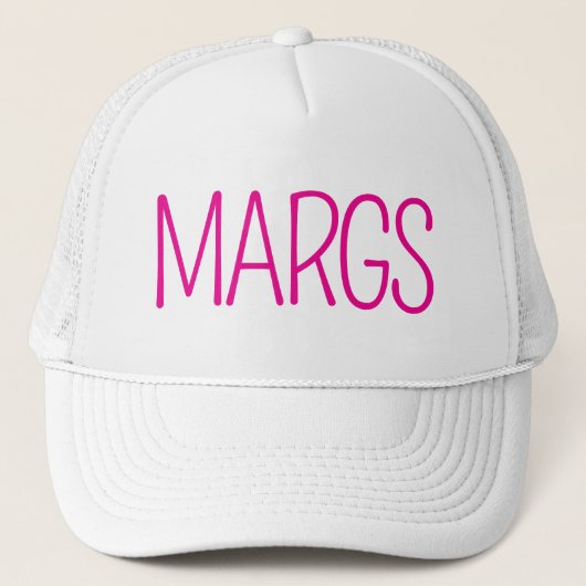 Minimalist "MARGS" Bachelorette Party Hat キャップ (正面)