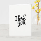 Minimalist Matte Calligraphy Love Card カード (黄色い花)