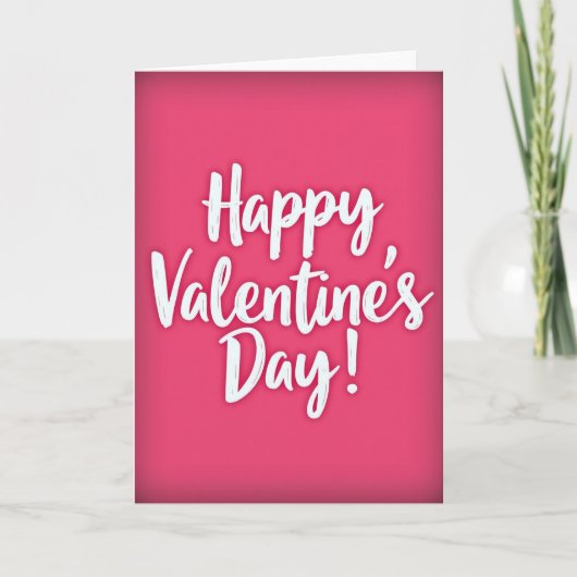 Minimalist Matte Valentines Card カード (正面)