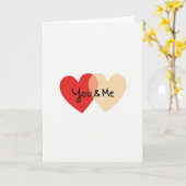 Minimalist Matte You And Me Hearts Card カード (黄色い花)