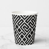 Minimalist Maze Fill Black Pattern 紙コップ (右)
