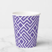 Minimalist Maze Fill Purple Pattern 紙コップ (裏面)