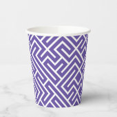 Minimalist Maze Fill Purple Pattern 紙コップ (左)