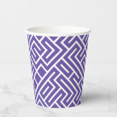 Minimalist Maze Fill Purple Pattern 紙コップ (正面)