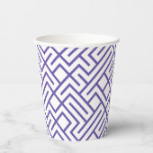 Minimalist Maze Lines Purple Pattern 紙コップ (裏面)