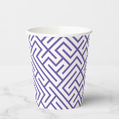 Minimalist Maze Lines Purple Pattern 紙コップ (左)
