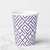 Minimalist Maze Lines Purple Pattern 紙コップ (右)