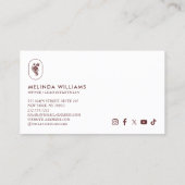 Minimalist Med Spa Logo Luxury Skincare Blush Pink 名刺 (裏面)