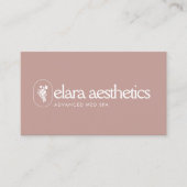 Minimalist Med Spa Logo Luxury Skincare Blush Pink 名刺 (正面)