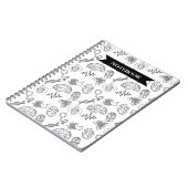 Minimalist Medical Doodles Pattern Spiral Notebook ノートブック (左側)