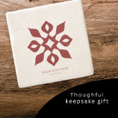 Minimalist Mediterranean Wedding Anniversary Gift ストーンコースター